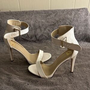 Elegant White High Heel Sandals